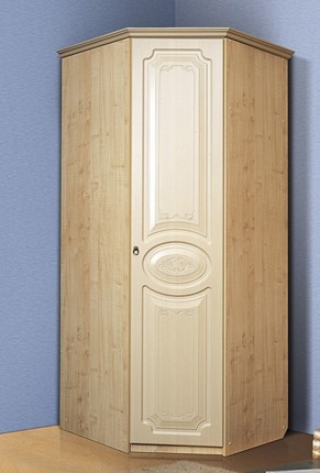 Распашной шкаф угловой Ивушка-5, цвет Дуб беленый в Рязани - изображение
