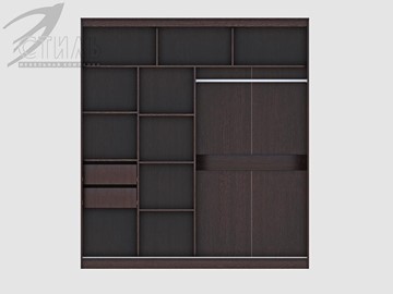 Шкаф 2-х створчатый Комфорт №12 2.0 с прямоугольными зеркалами в Рязани - предосмотр 1