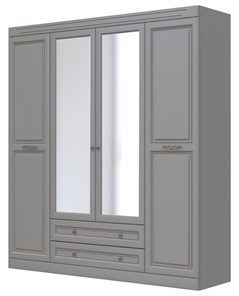 Шкаф четырехдверный в спальню Олимп ШР-4 (антрацит) 2 зеркала в Рязани