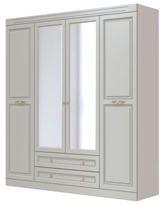 Шкаф четырехдверный в спальню Олимп ШР-4 (Фисташковый) 2 зеркала в Рязани