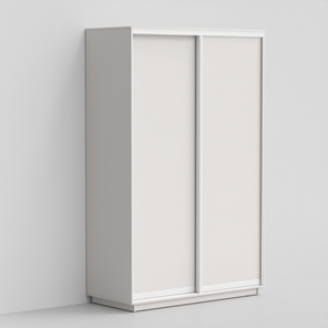 Шкаф двухдверный ЭКО-Сим Д 220х140х60, Белый матовый/белый глянец в Рязани
