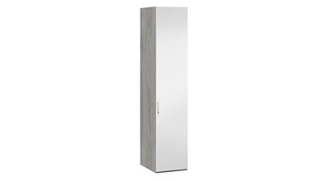 Шкаф для белья Эмбер правый СМ-348.07.002 R (Дуб Гамильтон/Белый глянец) в Рязани