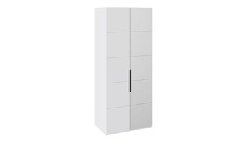 Распашной шкаф Наоми с 1 зеркальной правой дверью, цвет Белый глянец СМ-208.07.04 R в Рязани