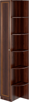 Угловой шкаф-стеллаж Беатрис М13 левый (Орех Гепланкт) в Рязани - изображение
