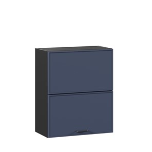 Шкаф кухонный горизонтальный 600 комбинированный Индиго ЛД 298.970.000.167, Чёрный/Тёмно-синий в Рязани