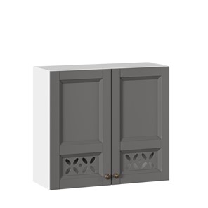 Кухонный шкаф Амели-3 800 ЛД 299.360.000.033, Белый/Оникс серый в Рязани