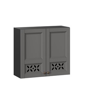 Шкаф кухонный Амели-3 800 ЛД 299.360.000.035, Черный/Оникс серый в Рязани