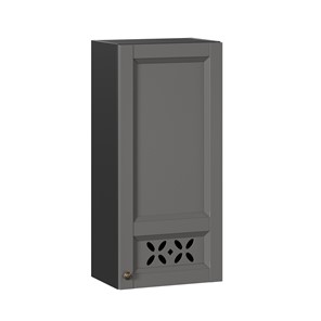 Кухонный шкаф Амели-3 высокий 400 ЛД 299.420.000.041, Черный/Оникс серый в Рязани