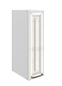 Кухонный шкаф Атланта L200 H720 (1 дв. гл.) эмаль (белый/белый глянец патина золото) в Рязани