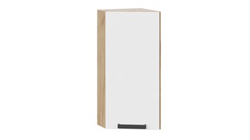 Навесной кухонный шкаф Детройт 1В3Т (Дуб крафт золотой/Белый глянец) в Рязани