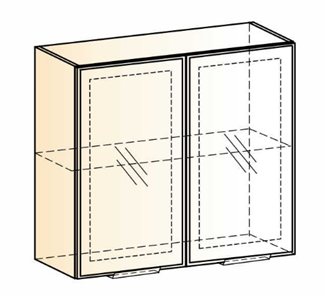 Шкаф навесной Стоун L800 Н720 (2 дв. рам.) в Рязани - предосмотр 1