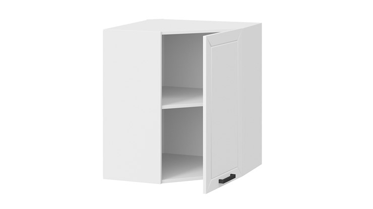 Настенный угловой шкаф Лорас 1В6У (Белый/Холст белый) в Рязани - изображение 1