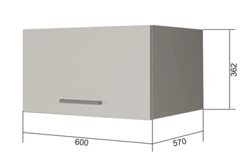 Кухонный навесной шкаф ВГ60Г, Белое гладкое Ламарти/Белый в Рязани
