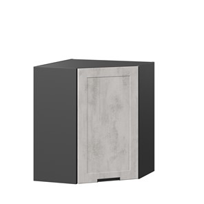 Угловой кухонный шкаф 600 Джамис ЛД 296.610.000.074, Чёрный/Белый камень в Рязани