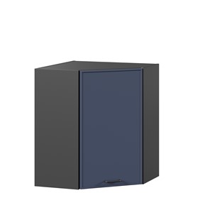 Угловой настенный шкаф Индиго ЛД 298.610.000.158, Чёрный/Тёмно-синий в Рязани