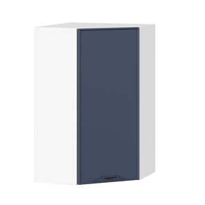 Шкаф кухонный угловой высокий Индиго ЛД 298.620.000.117, Белый/Тёмно-синий в Рязани