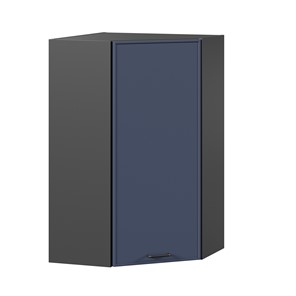 Шкаф кухонный угловой высокий Индиго ЛД 298.620.000.159, Чёрный/Тёмно-синий в Рязани