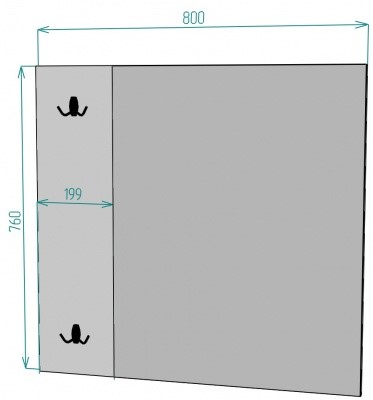 Зеркало навесное Лофт Z10, Белый в Рязани - изображение 1
