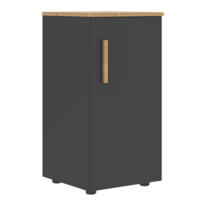 Низкий шкаф колонна с правой дверью FORTA Графит-Дуб Гамильтон  FLC 40.1 (R) (399х404х801) в Рязани