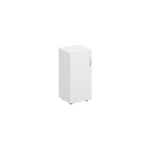 Шкаф для документов низкий узкий закрытый Комфорт КФ, белый премиум (40x38x84) К.508 ДШ в Рязани