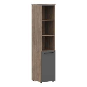 Шкаф колонна высокая с глухой малой дверью MORRIS TREND Антрацит/Кария Пальмира MHC 42.5 (429х423х1956) в Рязани