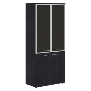Шкаф комбинированный с дверьми в алюминиевой рамке и топом XTEN Дуб Юкон XHC 85.7  (850х410х1930) в Рязани