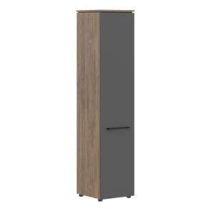 Шкаф колонка  высокий с глухой дверью MORRIS TREND Антрацит/Кария Пальмира MHC 42.1 (429х423х1956) в Рязани