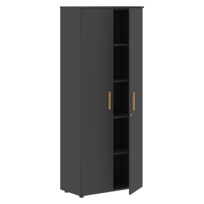 Широкий шкаф высокий FORTA Черный Графит FHC 80.1(Z) (798х404х1965) в Рязани