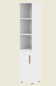 Высокий шкаф с глухой малой дверью  левой FORTA Белый FHC 40.5 (L) (399х404х1965) в Рязани