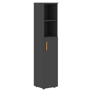 Высокий шкаф с глухой средней дверью  правой FORTA Черный Графит  FHC 40.6 (R) (399х404х1965) в Рязани