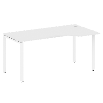 Стол криволинейный БП.СА-1, правый (Белый/Белый) в Рязани - изображение