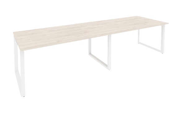 Конференц-стол для переговоров O.MO-PRG-2.4 Белый/Денвер светлый в Рязани - изображение