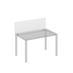 Экран для стола 120 на белом металлокаркасе фронтальный Комфорт КФ, белый премиум (120x45x1.8) К.Б 841 в Рязани