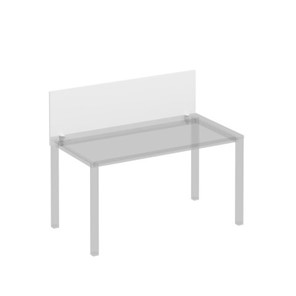 Экран для стола 140 на белом металлокаркасе Комфорт КФ, белый премиум (140x45x1.8) К.Б 842 в Рязани