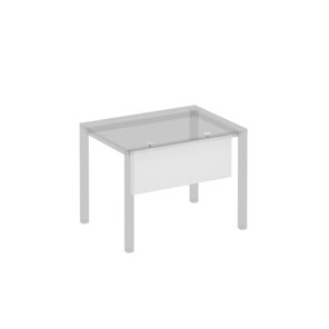 Экран стола защитный (ДСП) с кронштейнами для стола 100 на белом металлокаркасе Комфорт КФ, белый премиум (85x3.2x1.8) К.Б1 810 в Рязани