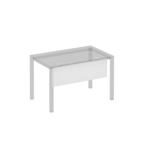 Экран стола защитный (ДСП) с кронштейнами для стола 120 на белом металлокаркасе Комфорт КФ, белый премиум (120x3.2x1.8) К.Б1 812 в Рязани