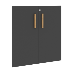 Двери для шкафов низкие с замком FORTA Черный ГрафитFLD 40-2(Z) (794х18х766) в Рязани