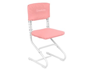 Комплект чехлов на спинку и сиденье стула СУТ.01.040-01 Розовый, Замша в Рязани