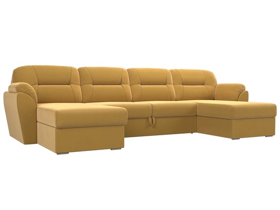 П-образный диван Бостон, Желтый (микровельвет) в Рязани - изображение