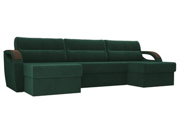 П-образный диван Форсайт, Зеленый (велюр) в Рязани