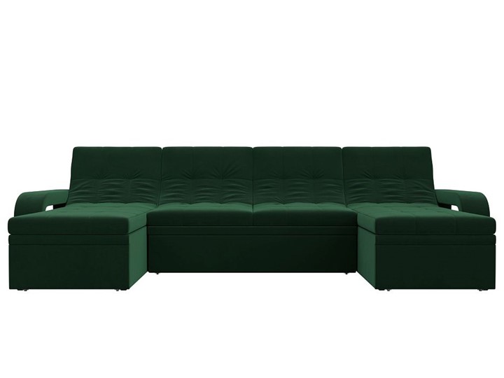 П-образный диван Лига-035 мини, Зеленый (велюр) в Рязани - изображение 3