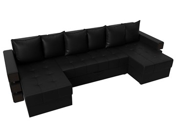 П-образный диван Венеция боннель, Черный (Экокожа) в Рязани - предосмотр 5