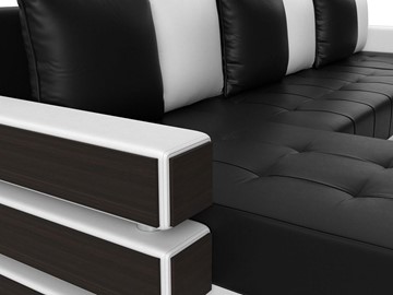 П-образный диван Венеция боннель, Черный\Белый (Экокожа) в Рязани - предосмотр 2