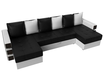 П-образный диван Венеция боннель, Черный\Белый (Экокожа) в Рязани - предосмотр 5