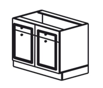 Кухонная тумба Веста рабочая двухдверная с ящиками 820*800*525 мм в Рязани