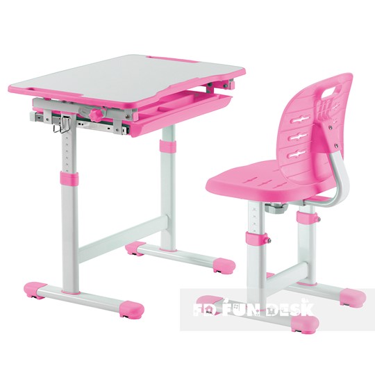 Парта растущая + стул Piccolino III Pink в Рязани - изображение 1