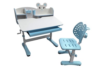 Растущий стол и стул Carezza Blue FUNDESK в Рязани - предосмотр 4