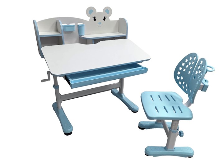 Растущий стол и стул Carezza Blue FUNDESK в Рязани - изображение 4