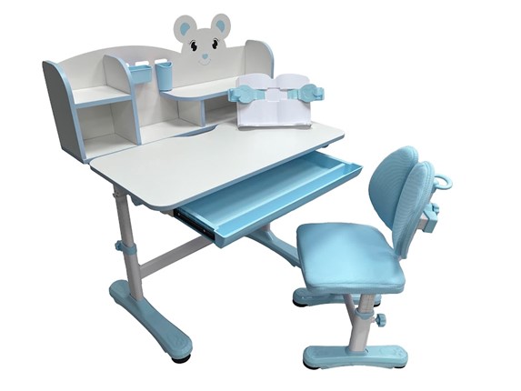 Растущий стол и стул Carezza Blue FUNDESK в Рязани - изображение