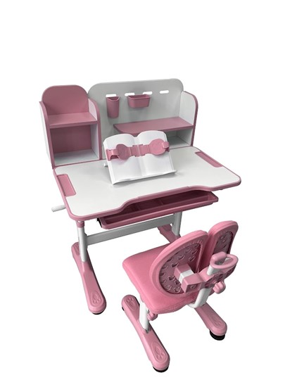 Растущая парта + стул Vivo Pink FUNDESK в Рязани - изображение 2